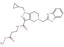 methyl N-{[5-(1,3-benzothiazol-2-ylmethyl)-1-(cyclopropylmethyl)-4,5,6,7-tetrahydro-1H-pyrazolo[4,3-c]pyridin-3-yl]carbonyl}-beta-alaninate