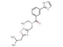 N-ethyl-3-(1H-imidazol-2-yl)-N-[(5-isobutyl-1,2,4-oxadiazol-3-yl)methyl]benzamide