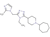 1-cycloheptyl-4-{4-ethyl-5-[(2-methyl-1H-imidazol-1-yl)methyl]-4H-1,2,4-triazol-3-yl}piperidine