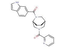 (1S*,5R*)-6-(1H-indol-6-ylcarbonyl)-3-(2-pyridinylcarbonyl)-3,6-diazabicyclo[3.2.2]nonane