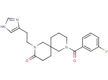 8-(3-fluorobenzoyl)-2-[2-(1H-imidazol-4-yl)ethyl]-2,8-diazaspiro[5.5]undecan-3-one
