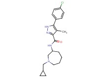 5-(4-chlorophenyl)-N-[1-(cyclopropylmethyl)azepan-3-yl]-4-methyl-1H-pyrazole-3-carboxamide