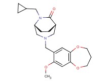(1S*,5R*)-6-(cyclopropylmethyl)-3-[(8-methoxy-3,4-dihydro-2H-1,5-benzodioxepin-7-yl)methyl]-3,6-diazabicyclo[3.2.2]nonan-7-one