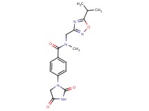 4-(2,4-dioxo-1-imidazolidinyl)-N-[(5-isopropyl-1,2,4-oxadiazol-3-yl)methyl]-N-methylbenzamide