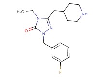4-ethyl-2-(3-fluorobenzyl)-5-(4-piperidinylmethyl)-2,4-dihydro-3H-1,2,4-triazol-3-one dihydrochloride