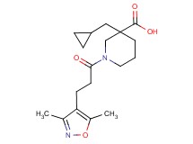 3-(cyclopropylmethyl)-1-[3-(3,5-dimethylisoxazol-4-yl)propanoyl]piperidine-3-carboxylic acid