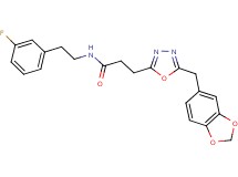 3-[5-(1,3-benzodioxol-5-ylmethyl)-1,3,4-oxadiazol-2-yl]-N-[2-(3-fluorophenyl)ethyl]propanamide