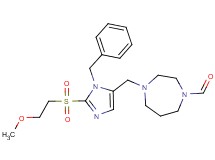 4-({1-benzyl-2-[(2-methoxyethyl)sulfonyl]-1H-imidazol-5-yl}methyl)-1,4-diazepane-1-carbaldehyde