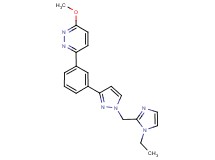 3-(3-{1-[(1-ethyl-1H-imidazol-2-yl)methyl]-1H-pyrazol-3-yl}phenyl)-6-methoxypyridazine