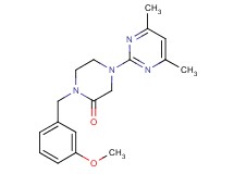 4-(4,6-dimethyl-2-pyrimidinyl)-1-(3-methoxybenzyl)-2-piperazinone