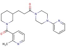 1-(3-{1-[(2-methyl-3-pyridinyl)carbonyl]-3-piperidinyl}propanoyl)-4-(2-pyridinyl)piperazine