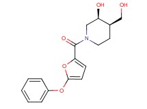 (3S*,4R*)-4-(hydroxymethyl)-1-(5-phenoxy-2-furoyl)-3-piperidinol