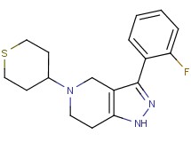 3-(2-fluorophenyl)-5-(tetrahydro-2H-thiopyran-4-yl)-4,5,6,7-tetrahydro-1H-pyrazolo[4,3-c]pyridine