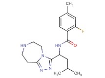 2-fluoro-4-methyl-N-[3-methyl-1-(6,7,8,9-tetrahydro-5H-[1,2,4]triazolo[4,3-d][1,4]diazepin-3-yl)butyl]benzamide
