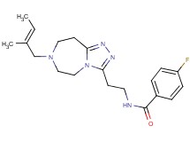 4-fluoro-N-(2-{7-[(2E)-2-methyl-2-buten-1-yl]-6,7,8,9-tetrahydro-5H-[1,2,4]triazolo[4,3-d][1,4]diazepin-3-yl}ethyl)benzamide