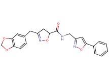 3-(1,3-benzodioxol-5-ylmethyl)-N-[(5-phenyl-3-isoxazolyl)methyl]-4,5-dihydro-5-isoxazolecarboxamide