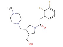 {(3R*,4R*)-1-[(2,3-difluorophenyl)acetyl]-4-[(4-methylpiperazin-1-yl)methyl]pyrrolidin-3-yl}methanol