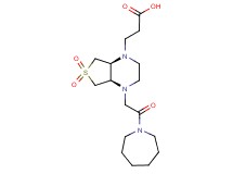 3-[(4aR*,7aS*)-4-(2-azepan-1-yl-2-oxoethyl)-6,6-dioxidohexahydrothieno[3,4-b]pyrazin-1(2H)-yl]propanoic acid