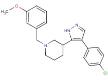 3-[4-(4-chlorophenyl)-1H-pyrazol-5-yl]-1-(3-methoxybenzyl)piperidine