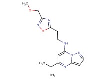 5-isopropyl-N-{2-[3-(methoxymethyl)-1,2,4-oxadiazol-5-yl]ethyl}pyrazolo[1,5-a]pyrimidin-7-amine