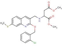 dimethyl N-{[2-[(2-chlorobenzyl)oxy]-7-(methylthio)-3-quinolinyl]methyl}aspartate