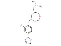 N,N-dimethyl-1-{4-[2-methyl-4-(1H-pyrazol-1-yl)benzyl]-1,4-oxazepan-6-yl}methanamine