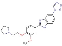 2-[3-methoxy-4-(2-pyrrolidin-1-ylethoxy)phenyl]-5-(1H-tetrazol-1-yl)-1H-benzimidazole