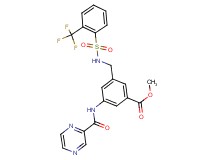 methyl 3-[(2-pyrazinylcarbonyl)amino]-5-[({[2-(trifluoromethyl)phenyl]sulfonyl}amino)methyl]benzoate