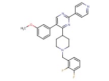 4-[1-(2,3-difluorobenzyl)-4-piperidinyl]-5-(3-methoxyphenyl)-2-(4-pyridinyl)pyrimidine