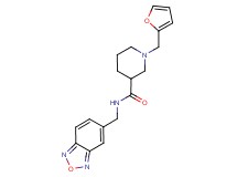 N-(2,1,3-benzoxadiazol-5-ylmethyl)-1-(2-furylmethyl)-3-piperidinecarboxamide