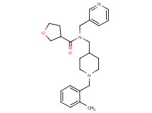 N-{[1-(2-methylbenzyl)-4-piperidinyl]methyl}-N-(3-pyridinylmethyl)tetrahydro-3-furancarboxamide