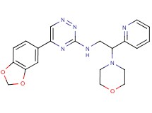 5-(1,3-benzodioxol-5-yl)-N-[2-(4-morpholinyl)-2-(2-pyridinyl)ethyl]-1,2,4-triazin-3-amine