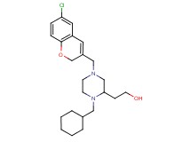2-[4-[(6-chloro-2H-chromen-3-yl)methyl]-1-(cyclohexylmethyl)-2-piperazinyl]ethanol
