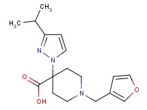 1-(3-furylmethyl)-4-(3-isopropyl-1H-pyrazol-1-yl)piperidine-4-carboxylic acid