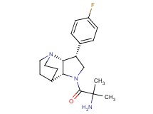 {2-[rel-(2R,3R,6R)-3-(4-fluorophenyl)-1,5-diazatricyclo[5.2.2.0~2,6~]undec-5-yl]-1,1-dimethyl-2-oxoethyl}amine dihydrochloride