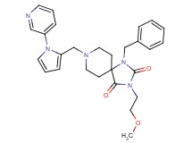 1-benzyl-3-(2-methoxyethyl)-8-{[1-(3-pyridinyl)-1H-pyrrol-2-yl]methyl}-1,3,8-triazaspiro[4.5]decane-2,4-dione