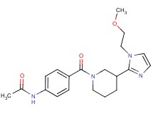 N-[4-({3-[1-(2-methoxyethyl)-1H-imidazol-2-yl]-1-piperidinyl}carbonyl)phenyl]acetamide