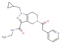 1-(cyclopropylmethyl)-N-ethyl-5-(3-pyridinylacetyl)-4,5,6,7-tetrahydro-1H-pyrazolo[4,3-c]pyridine-3-carboxamide