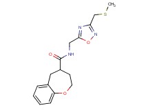 N-({3-[(methylthio)methyl]-1,2,4-oxadiazol-5-yl}methyl)-2,3,4,5-tetrahydro-1-benzoxepine-4-carboxamide