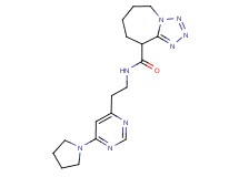N-{2-[6-(1-pyrrolidinyl)-4-pyrimidinyl]ethyl}-6,7,8,9-tetrahydro-5H-tetrazolo[1,5-a]azepine-9-carboxamide