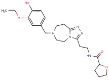 N-{2-[7-(3-ethoxy-4-hydroxybenzyl)-6,7,8,9-tetrahydro-5H-[1,2,4]triazolo[4,3-d][1,4]diazepin-3-yl]ethyl}tetrahydro-2-furancarboxamide