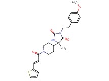 3-[2-(4-methoxyphenyl)ethyl]-5-methyl-5-{1-[(2E)-3-(2-thienyl)-2-propenoyl]-4-piperidinyl}-2,4-imidazolidinedione