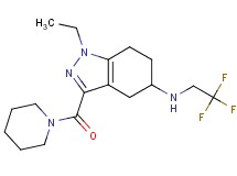 1-ethyl-3-(1-piperidinylcarbonyl)-N-(2,2,2-trifluoroethyl)-4,5,6,7-tetrahydro-1H-indazol-5-amine