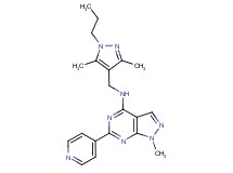 N-[(3,5-dimethyl-1-propyl-1H-pyrazol-4-yl)methyl]-1-methyl-6-(4-pyridinyl)-1H-pyrazolo[3,4-d]pyrimidin-4-amine