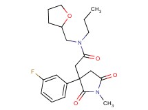 2-[3-(3-fluorophenyl)-1-methyl-2,5-dioxo-3-pyrrolidinyl]-N-propyl-N-(tetrahydro-2-furanylmethyl)acetamide