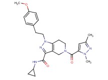 N-cyclopropyl-5-[(1,3-dimethyl-1H-pyrazol-5-yl)carbonyl]-1-[2-(4-methoxyphenyl)ethyl]-4,5,6,7-tetrahydro-1H-pyrazolo[4,3-c]pyridine-3-carboxamide