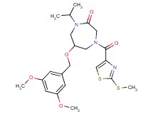 6-[(3,5-dimethoxybenzyl)oxy]-1-isopropyl-4-{[2-(methylthio)-1,3-thiazol-4-yl]carbonyl}-1,4-diazepan-2-one
