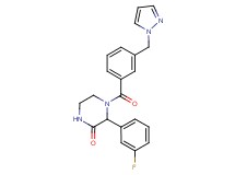 3-(3-fluorophenyl)-4-[3-(1H-pyrazol-1-ylmethyl)benzoyl]-2-piperazinone