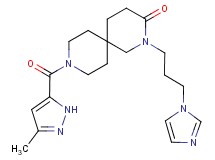 2-[3-(1H-imidazol-1-yl)propyl]-9-[(3-methyl-1H-pyrazol-5-yl)carbonyl]-2,9-diazaspiro[5.5]undecan-3-one
