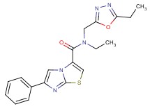 N-ethyl-N-[(5-ethyl-1,3,4-oxadiazol-2-yl)methyl]-6-phenylimidazo[2,1-b][1,3]thiazole-3-carboxamide